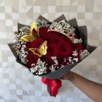 Tienda Ramo de 30 rosas con corona
